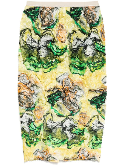 Graphic-Print Skirt