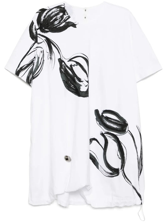 Graphic-Print Dress