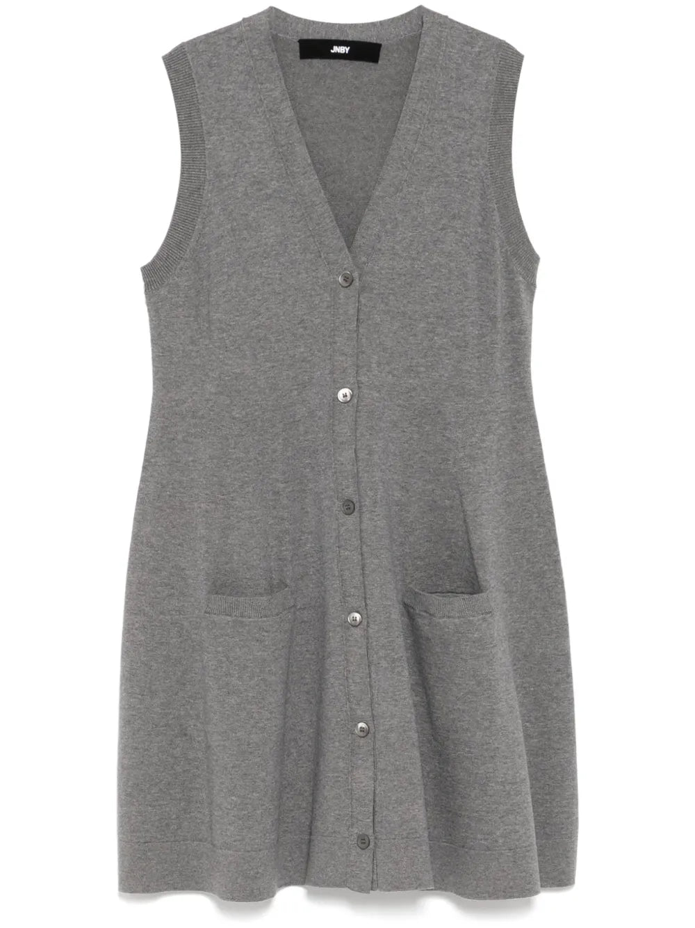 V-Collar Sleeveless Knitted Dress