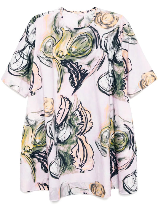 Graphic-Print Dress