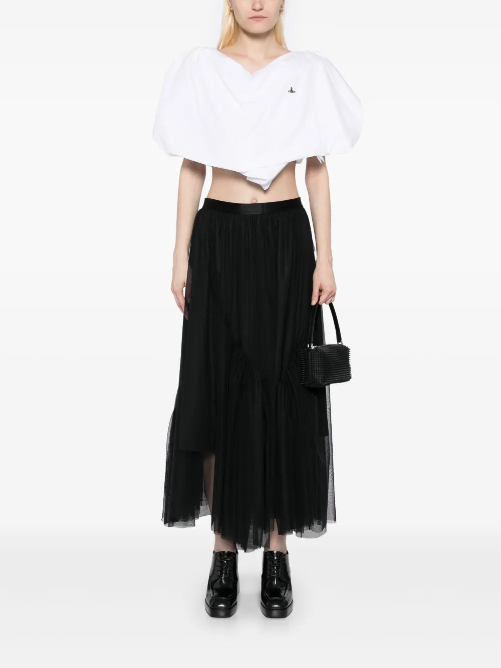 A-Line Flounce Hem Waist Skirt