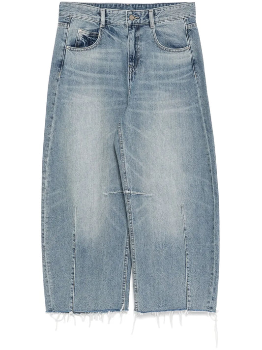 Tapered Frayed Edge Jeans