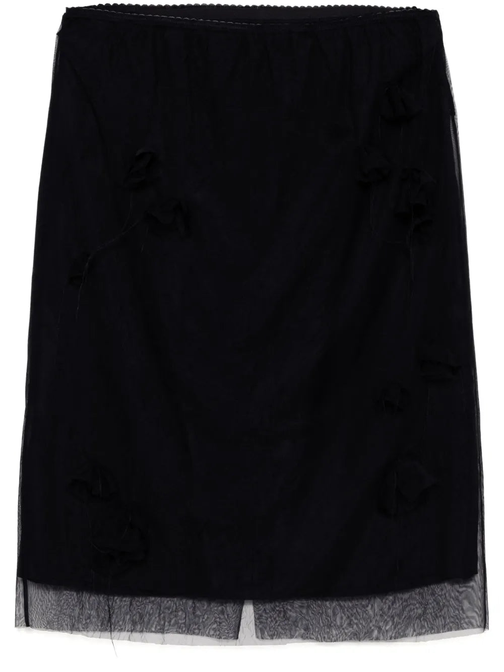 Gauze Pencil-Waist Skirt