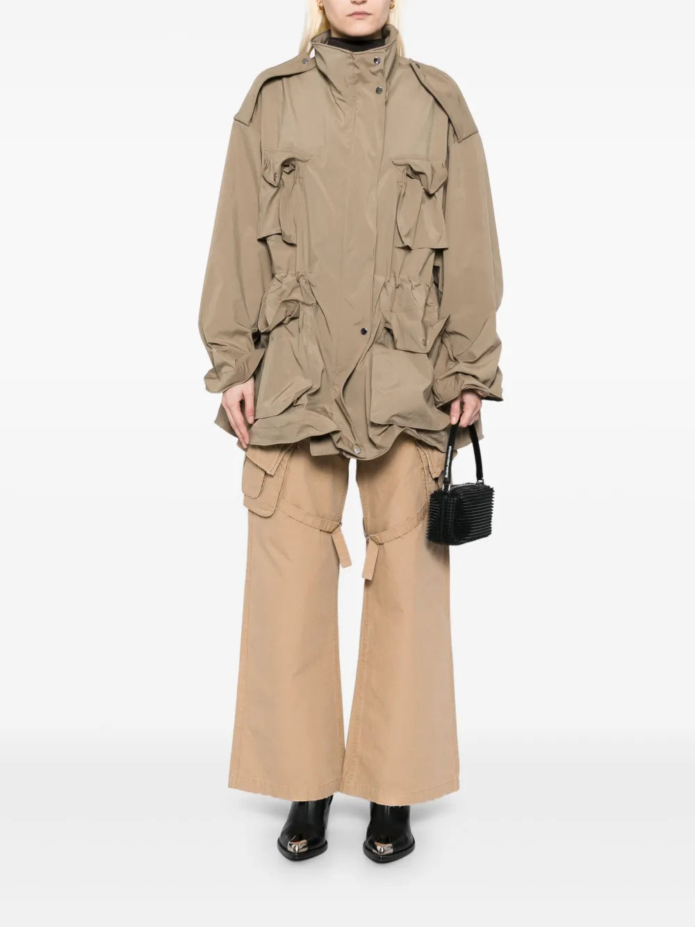 Multiple-Pocket Oversize Jacket