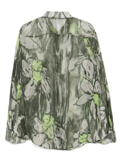 Flower-Print Shirt