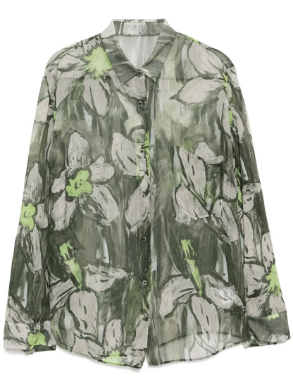 Flower-Print Shirt