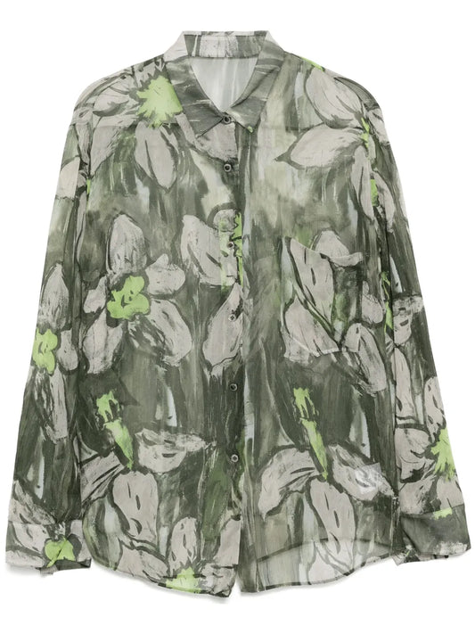 Flower-Print Shirt