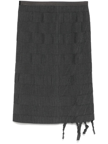 Fringe Hem Waist Skirt