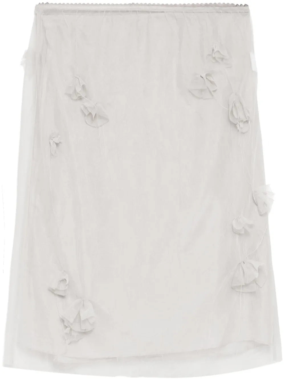 Gauze Pencil-Waist Skirt