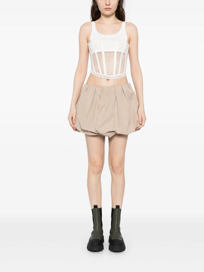 Pleated Cropped Waist Skirt