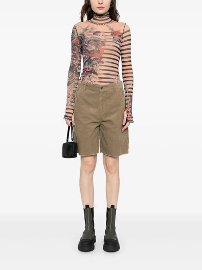 Frayed-Edge Short