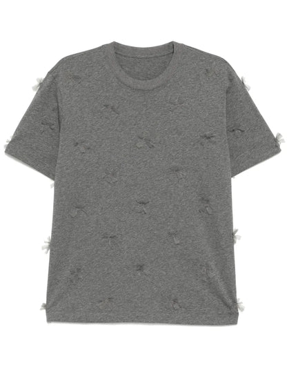 Bow-Embellished T-Shirt