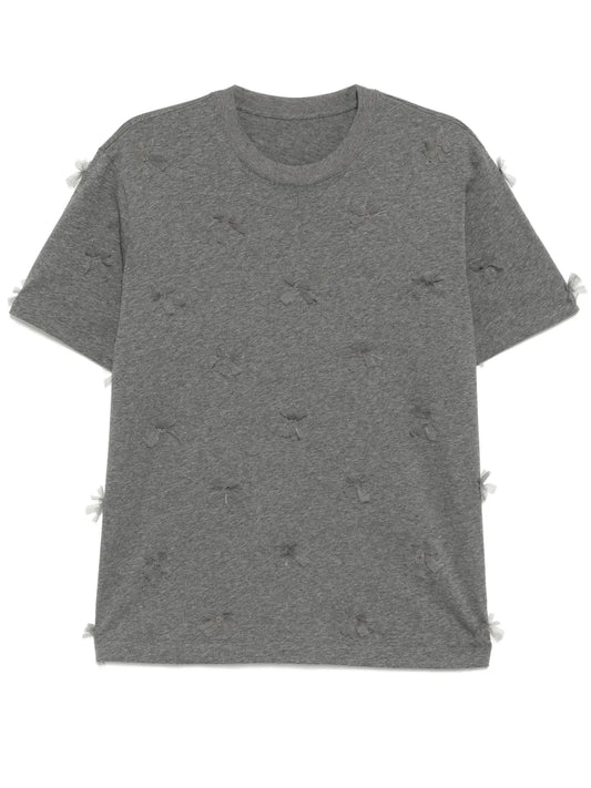 Bow-Embellished T-Shirt
