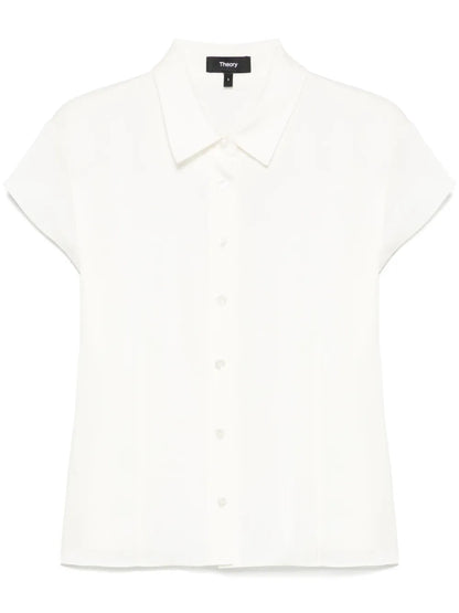 Cap-Sleeves Georgette Shirt