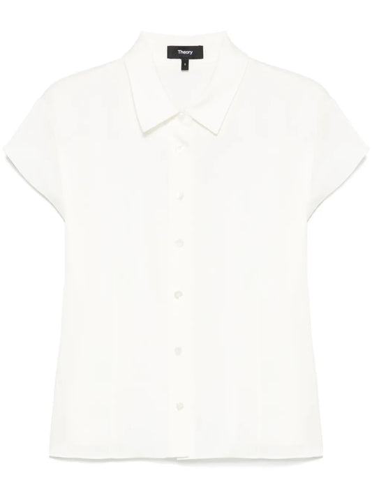 Cap-Sleeves Georgette Shirt