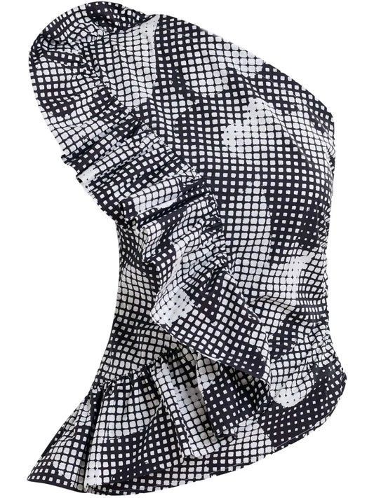One-Shoulder Cotton Top