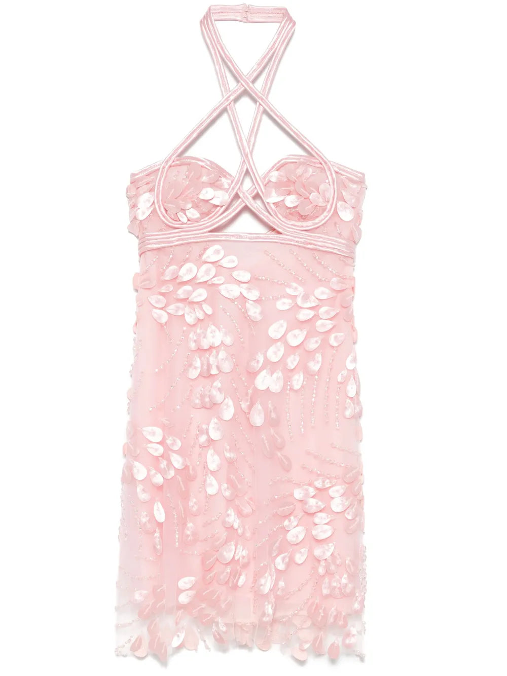 Bead-Embellished Mini Dress