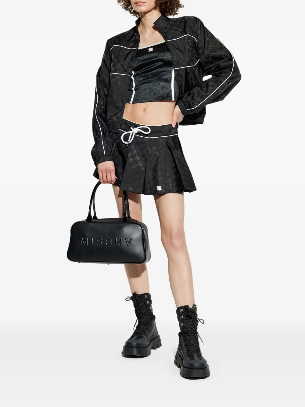 Jacquard Monogram Mini Skirt