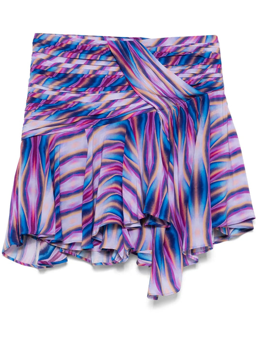 Abstract-Print Skort