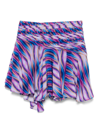 Abstract-Print Skort