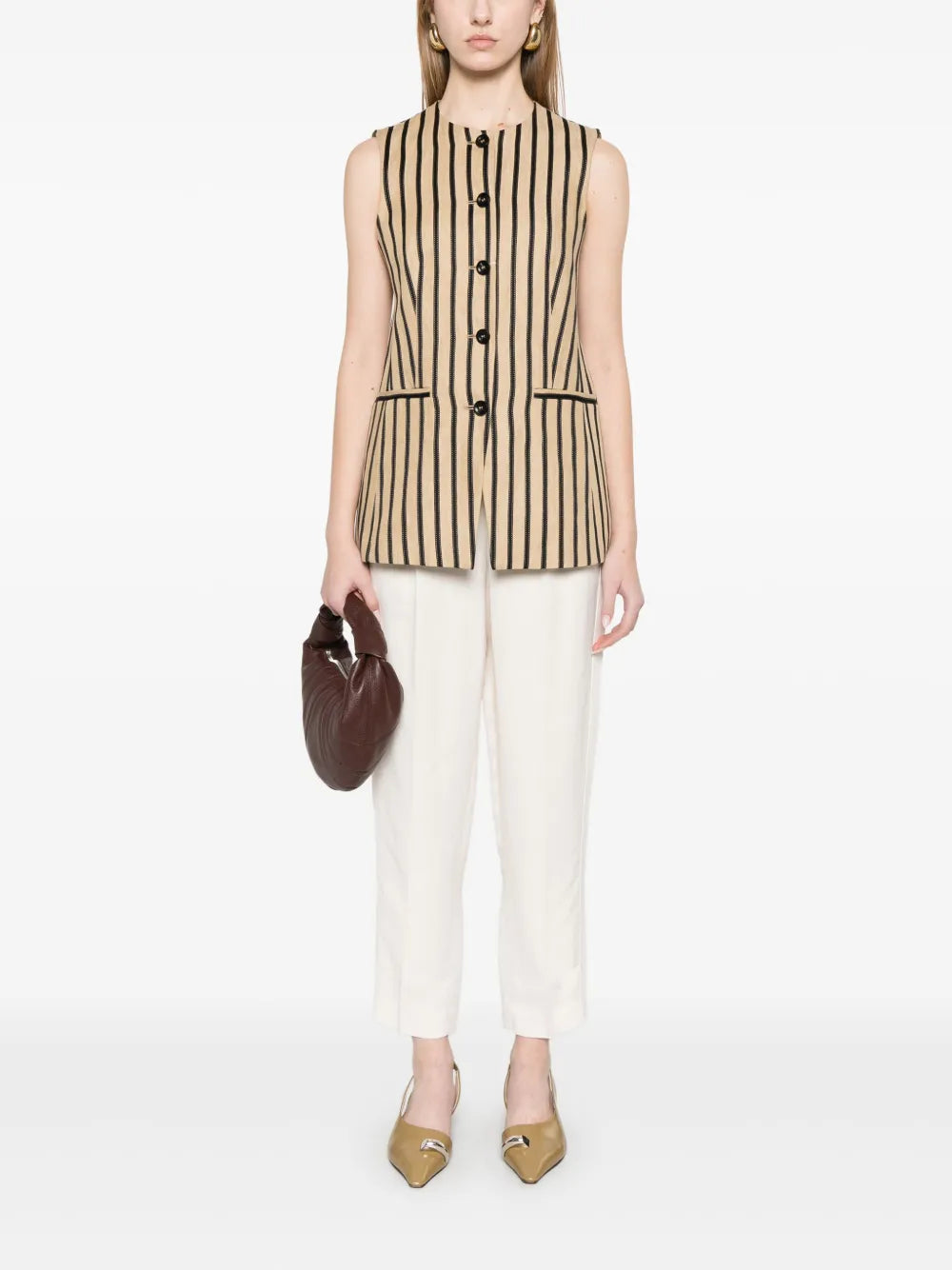 Pressed-Crease Tapered Trousers