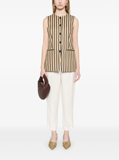 Pressed-Crease Tapered Trousers