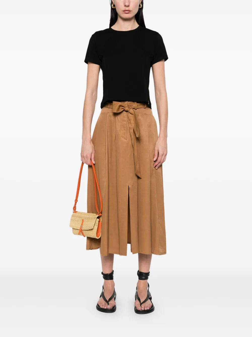 Pleated Midi Skirt