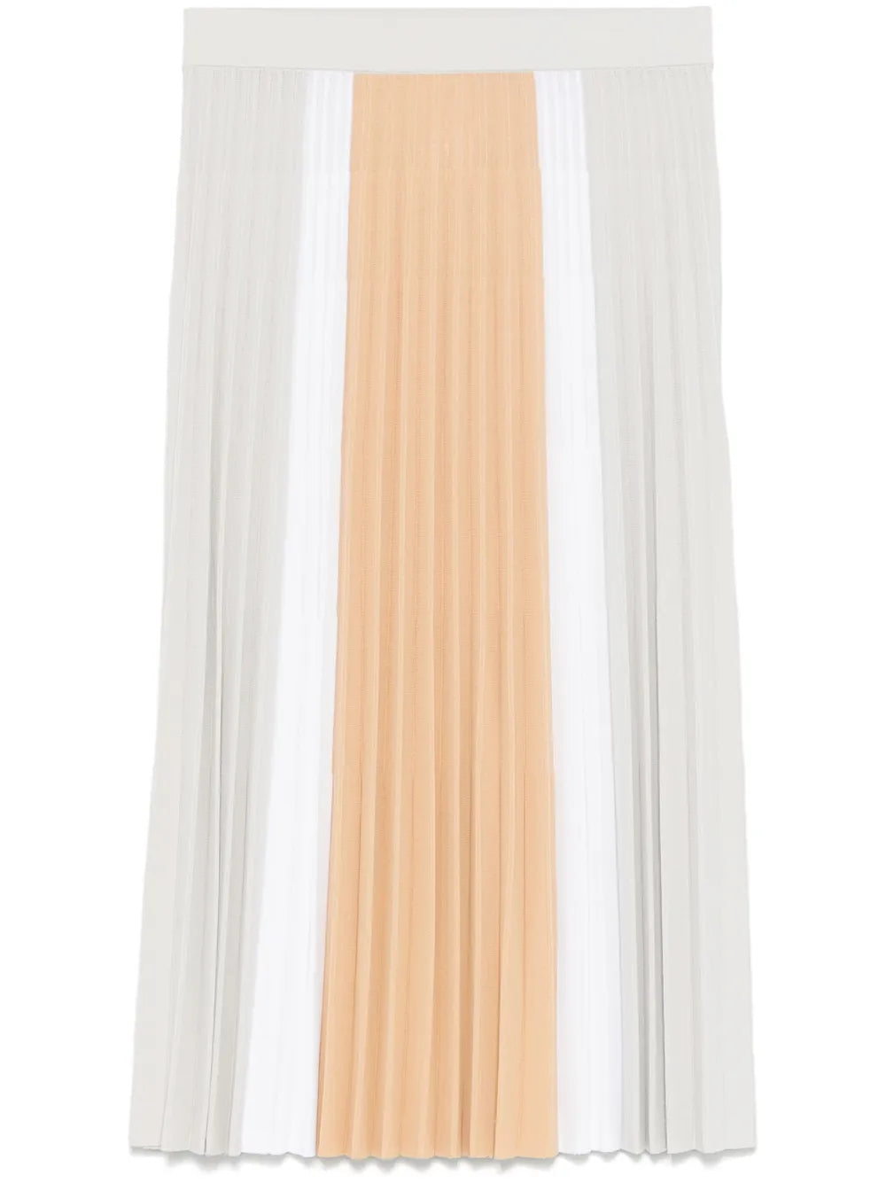 Plissé Colourblock Midi Skirt