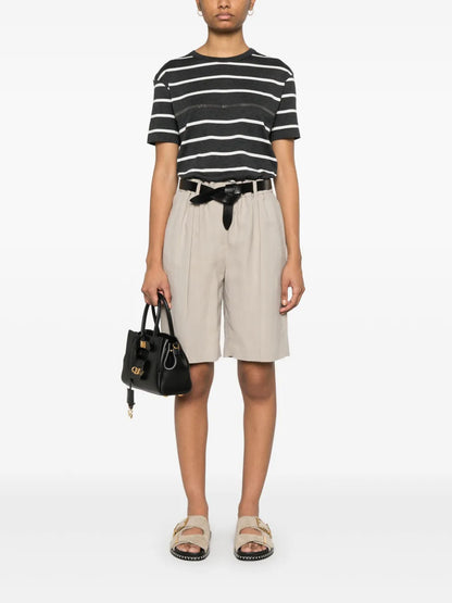 Elasticated-Waist Shorts
