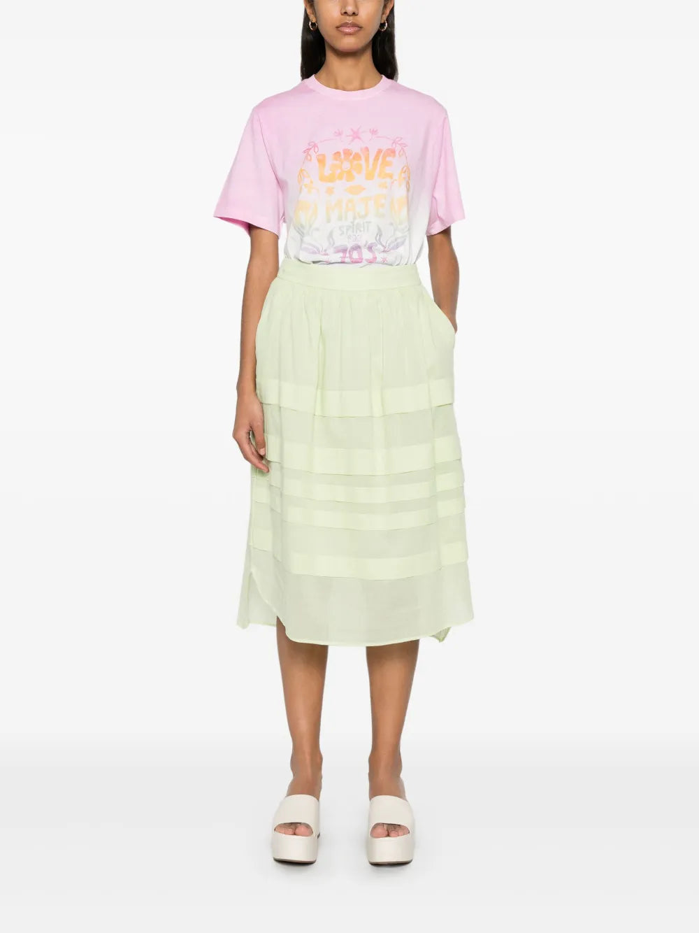 Ribbed Midi Skirt