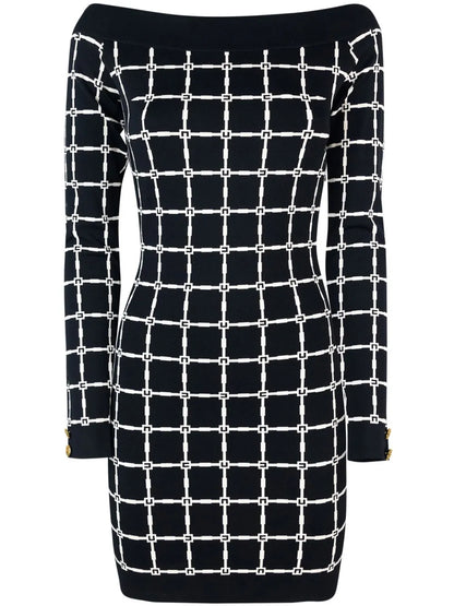 Logo-Jacquard Dress