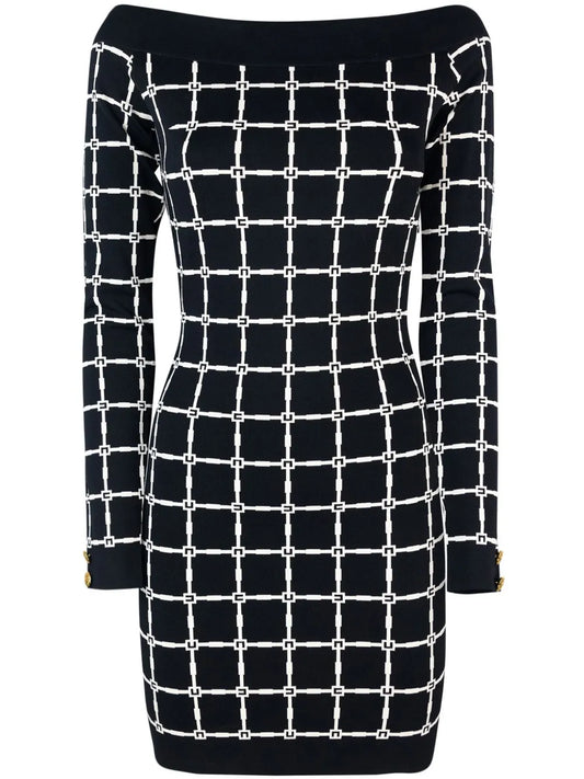 Logo-Jacquard Dress