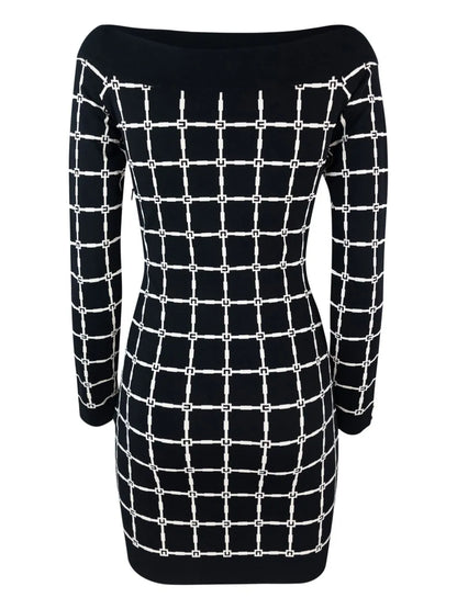 Logo-Jacquard Dress