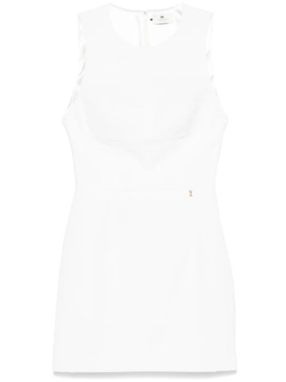 Floral-Charm Crepe Mini Dress