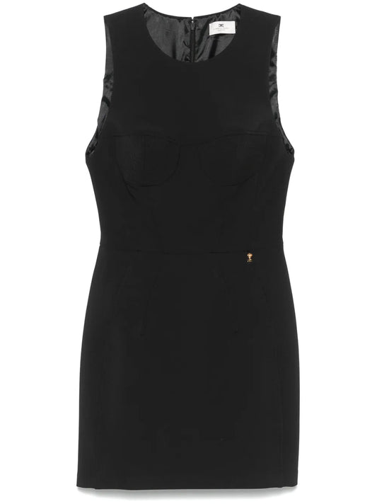 Floral-Charm Crepe Mini Dress
