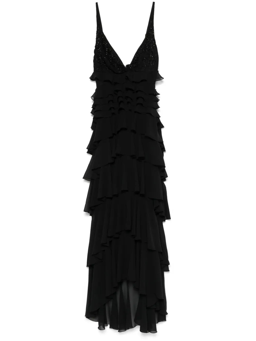 Georgette Flounced Gown