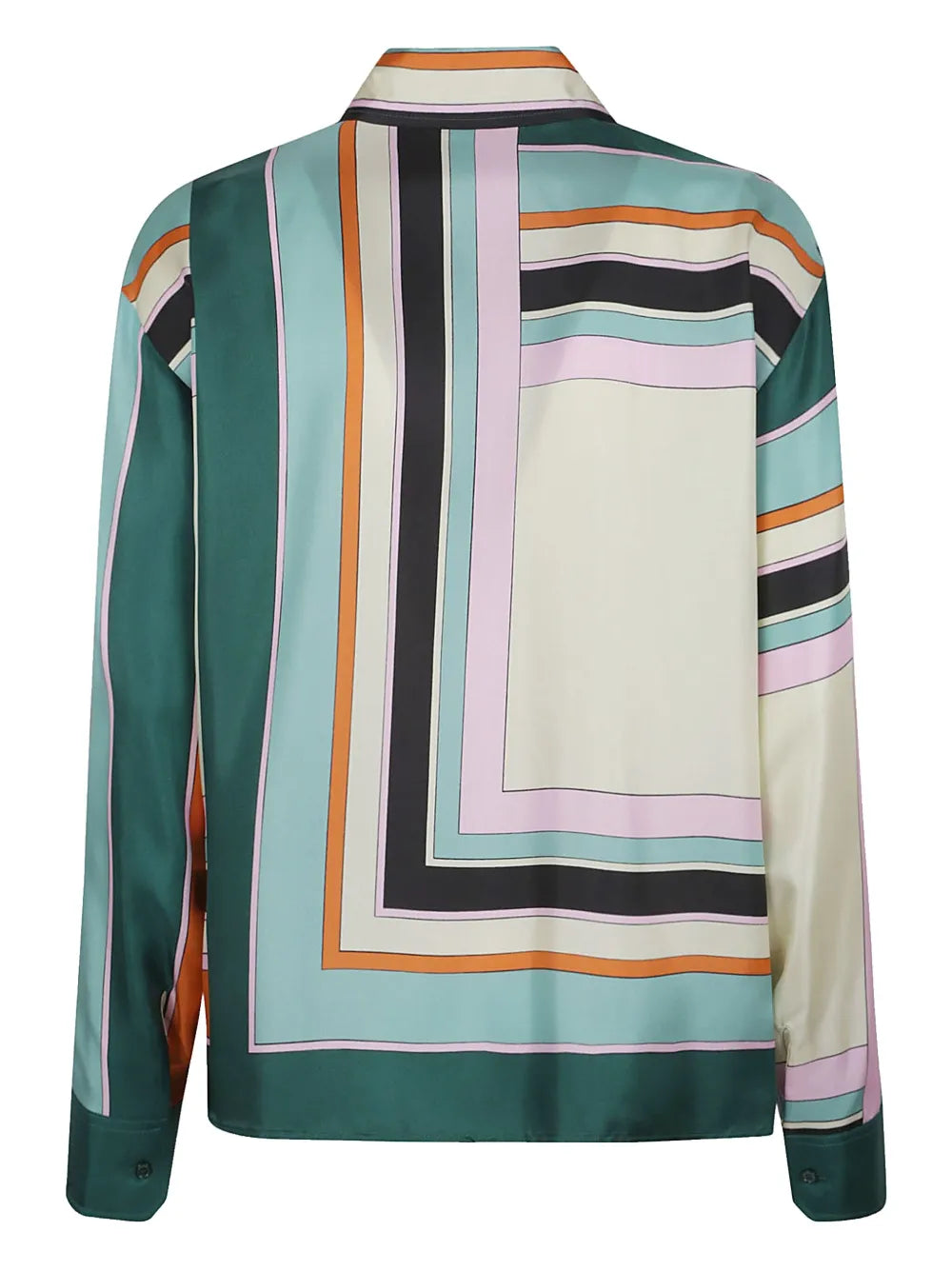 Geometric-Print Button-Up Shirt