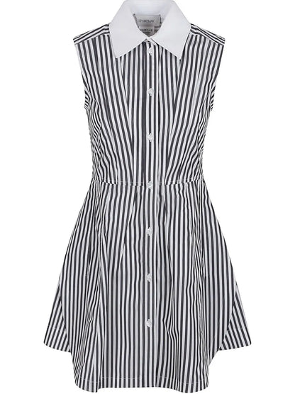 Striped Button-Up Dress