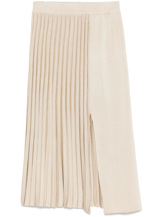 Plissé Midi Skirt