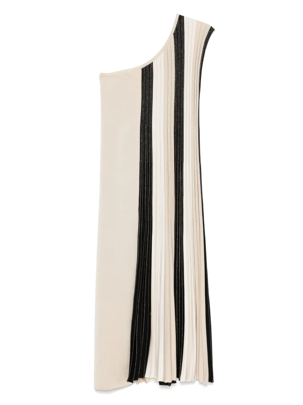 Plissé Clourblock Midi Dress
