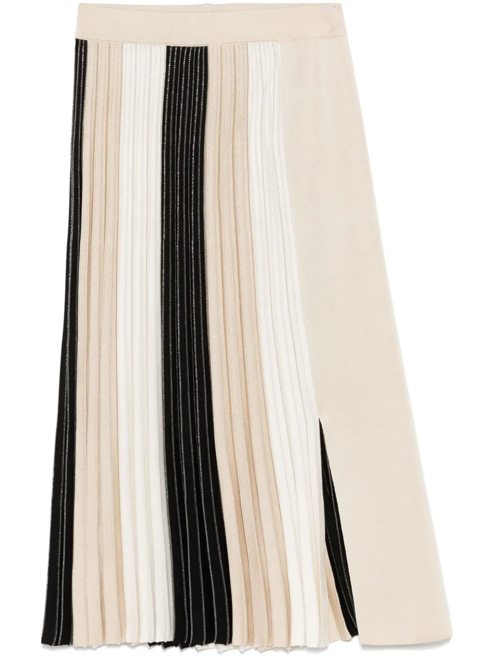 Plissé Colourblock Midi Skirt