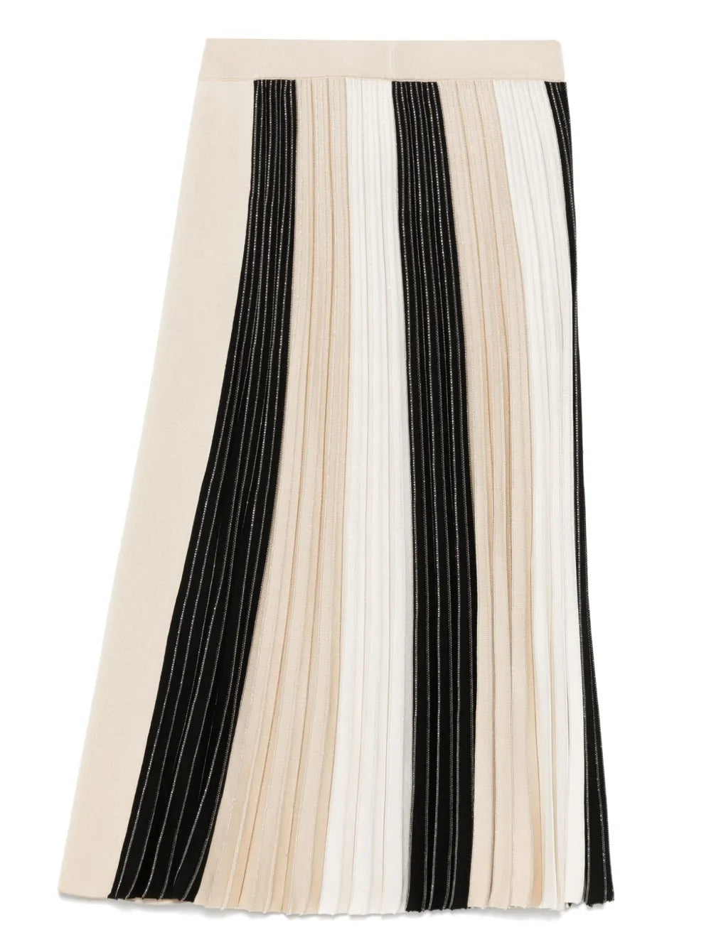 Plissé Colourblock Midi Skirt