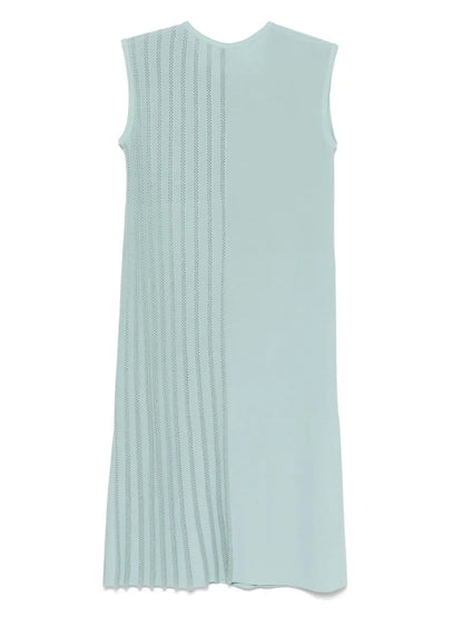 Plissé-Detailed Mini Dress