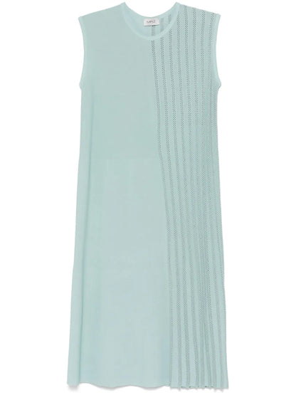 Plissé-Detailed Mini Dress