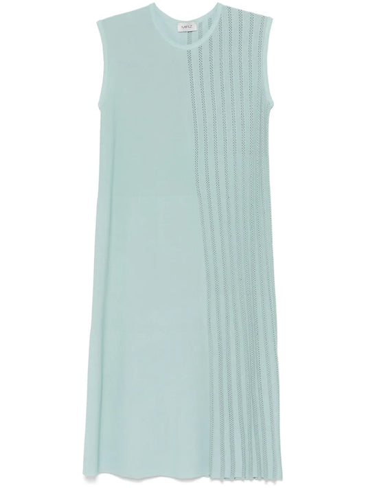 Plissé-Detailed Mini Dress
