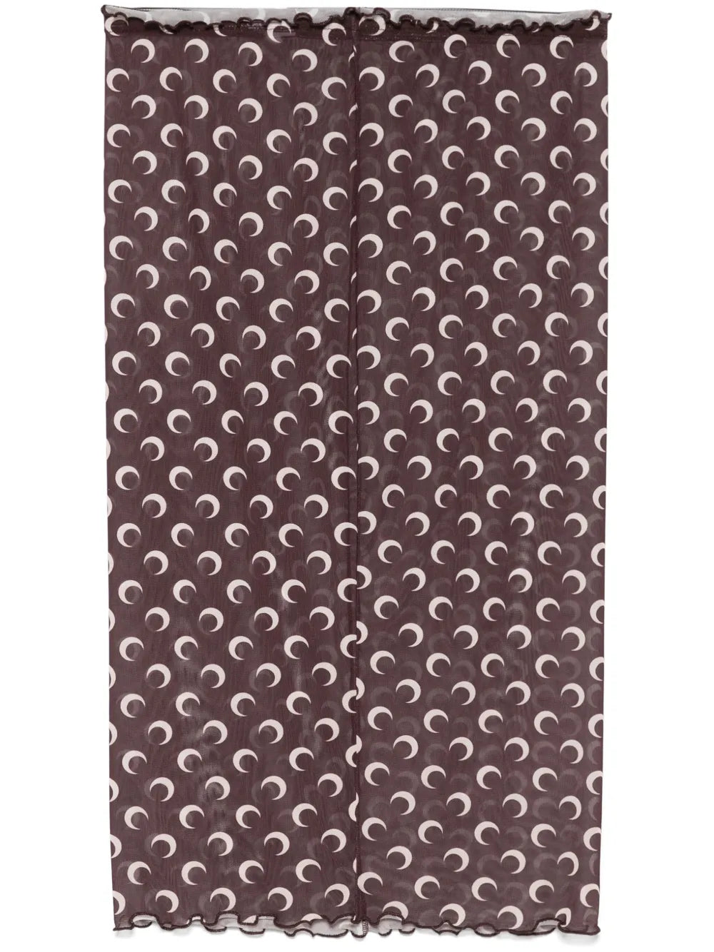 Crescent Moon-Print Midi Skirt