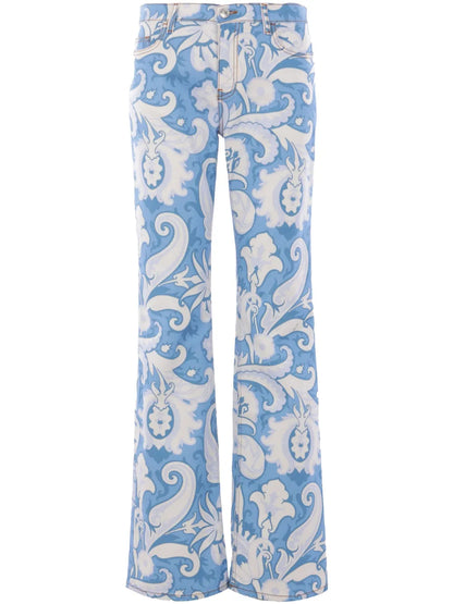 Printed Straight-Leg Jeans