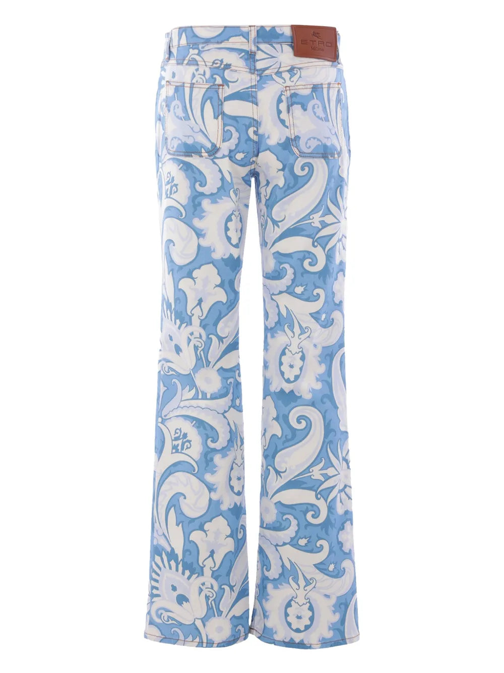 Printed Straight-Leg Jeans