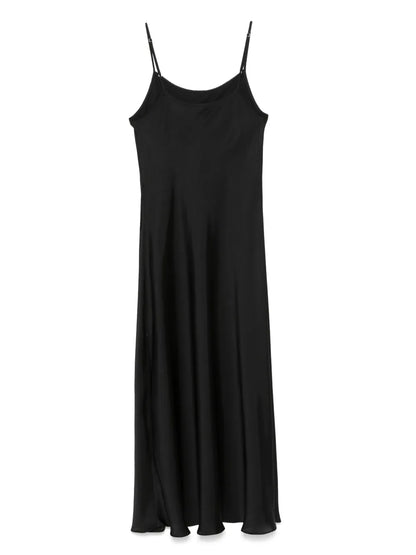 Asymmetric Satin Slip Dress