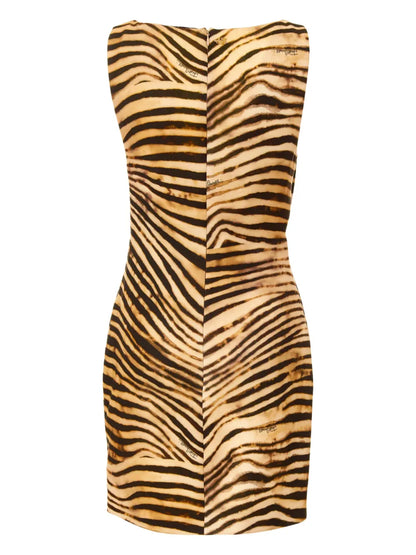 Zebra-Print Mini Dress